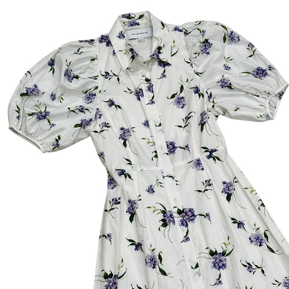 LES RÊVERIES Cutout Cotton-poplin Midi Dress In Floral print - Picture 6 of 9